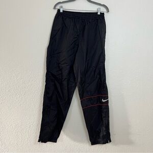 VTG 90’s NIKE White Tag Black Logo Wind Nylon Track Pants Men’s Large  28 x 31.5